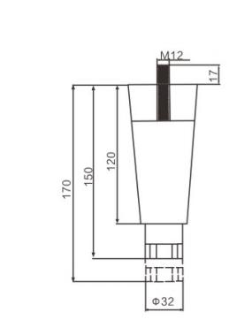 Plastic adjusting feet  for refrigerators and ovens BH64